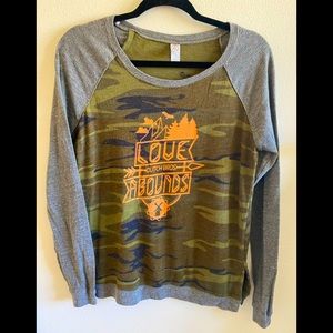 Camo Dutch Bros. Shirt Orange writing